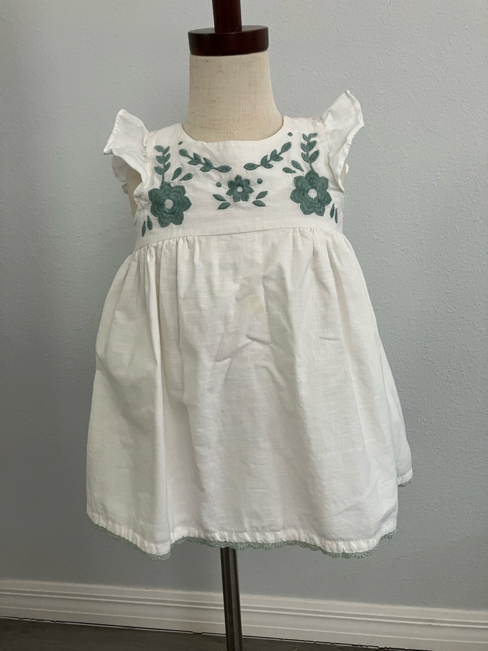 RACHEL ZOE Girls Off White Embroidered Dress Top | 5
